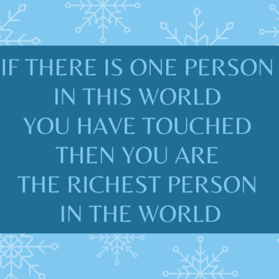 Inspire you to realize how rich you are