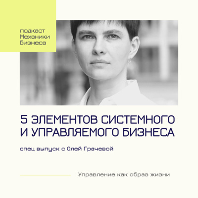 1 | 5 элементов системного и управляемого бизнеса - Оля Грачева