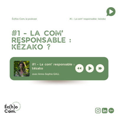 #1 Éc(h)o-Com - La communication responsable : kézako ? - Avec Anne-Sophie GALL