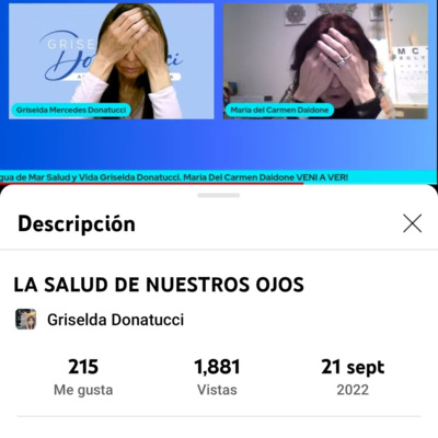 Griselda Donatucci Agua De Mar, Salud y Vida