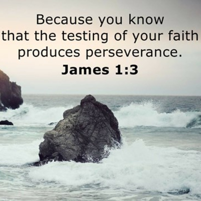Testing of your faith produces perseverance (James 1:3)