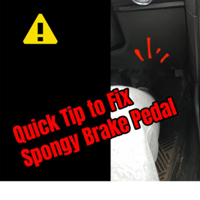 Fix Spongy Brake Pedal: Quick Tip If Nothing Works. Fix Spongy Brake Pedal: Quick Tip If Nothing Works.
