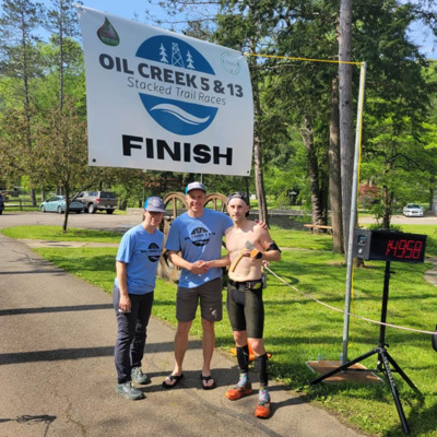 S1E21 Oil CreekStacked 5 miler 2nd overall 40:47.93 and Oil Creek 13 miler 1st overall 1:48:50.34 5/21/22