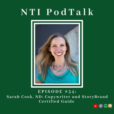 #54: Sarah Cook, ND - Copywriter and StoryBrand Certified Guide episode artwork