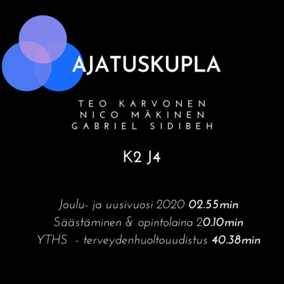 Joulu, uusivuosi 2020, rahan käyttö, opintolaina & YTHS - terveydenhuoltouudistus 2021 - Ajatuskupla K2 J4