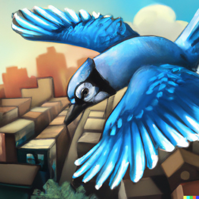 Emily's Winged Adventure: A Fine Blue Jay Day