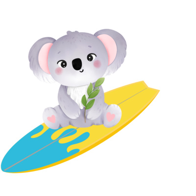 Jelly Bean the Cat Children's Bedtime Stories: Kiki the Koala Decides to Go Surfing