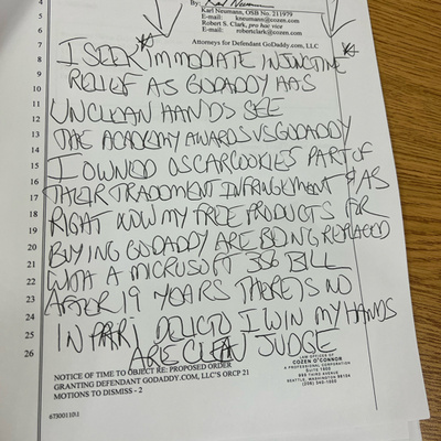 FUCK YOU KARL & ROBERT & BIGLY FUCK YOU @GoDaddy