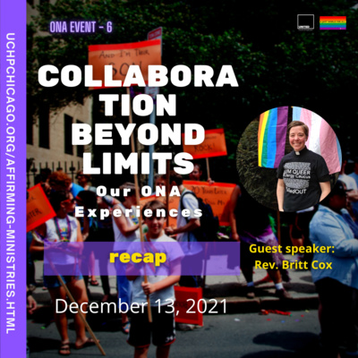 Collaboration and opportunities beyond limits: Conversation with Rev. Britt Cox (Dec 13 2021)