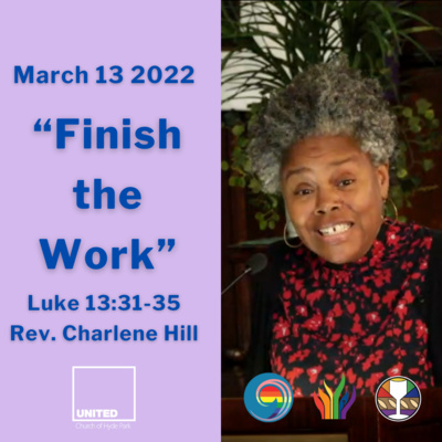 "Finish the Work" (March 13 2022)