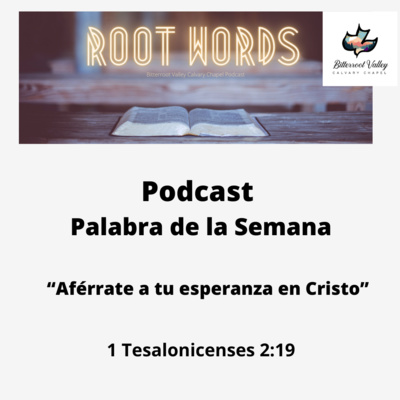 Palabra de la Semana "Aférrate a tu esperanza en Cristo" 1 Tesalonicenses 2:19