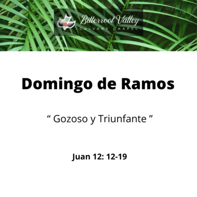 "Domingo de Ramos” “Gozoso y Triunfante” Juan 12: 12-19