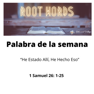 Palabra de la Semana "He Estado Allí, He Hecho Eso" 1 Samuel 26: 1-25