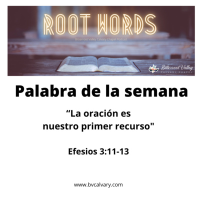 Palabra de la Semana "La oración es nuestro primer recurso" Efesios 3:11-13