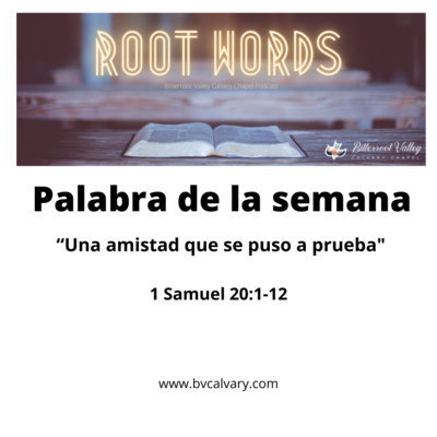 Palabra de la Semana "Una amistad que se puso a prueba" 1 Samuel 20:1-12