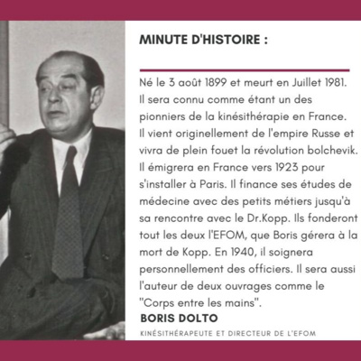 La minute Histoire de la Kiné : Boris DOLTO