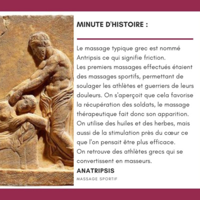 La minute histoire de la kiné : Le massage sportif du monde Grec antique