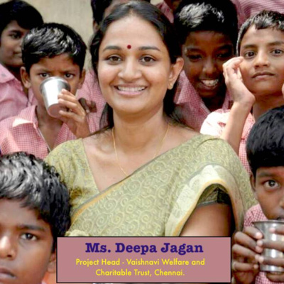 2700 Children's malnutrition is taken care till date in Tamil Nadu Talk with Ms. Deepa Jagan, Vaishnavi Welfare and Charitable Trust Chennai. 