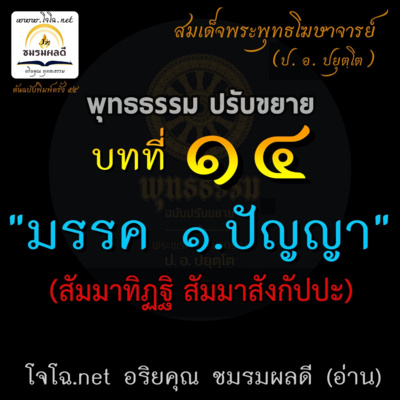 พุทธธรรม ๑๔.อริยมรรค ๑.หมวดปัญญา || สัมมาทิฎฐิ สัมมาสังกัปปะ || (ฉบับปรับขยาย ป. อ. ปยุตฺโต : โจโฉอ่าน) episode artwork