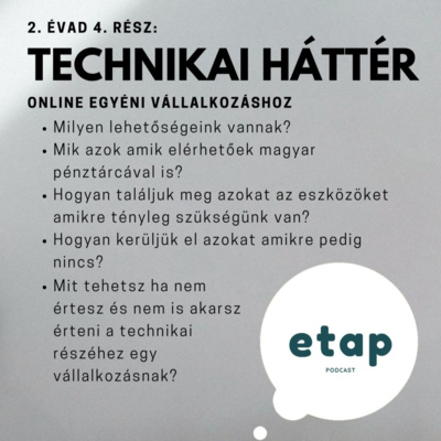 S2E4 Technikai háttér online egyéni vállalkozásokhoz
