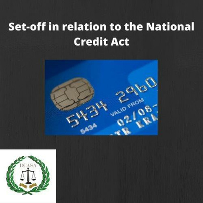 Set off in relation to the National Credit Act