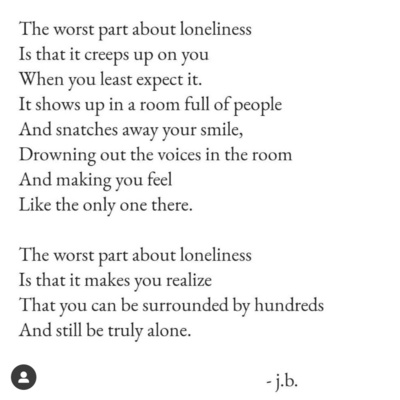 Poetry 8: thewallflowerwriter/lonliness