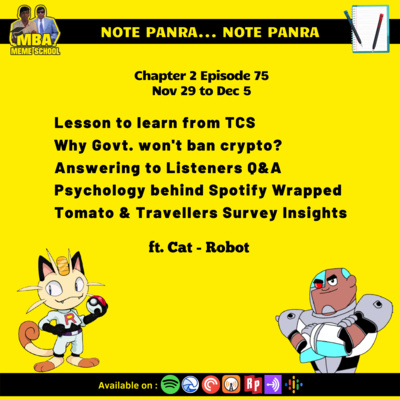 π¨π»βπ» C2E75 - What Spotify wrapped 2021 means to us? | Note Panra