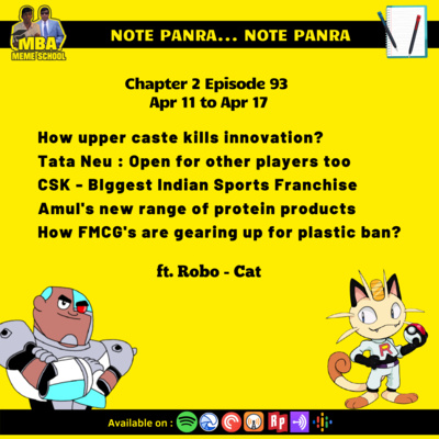 π¨π»βπ» C2E93 - Upper Caste & Lack of Innovation | Note Panra