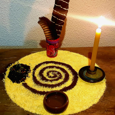 Altar para o ritual de Coatlicue