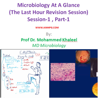 Microbiology At A Glance (The Last Hour Revision) SESSION-1/3 (PART-1/2) by Prof Dr Mohammed Khaleel