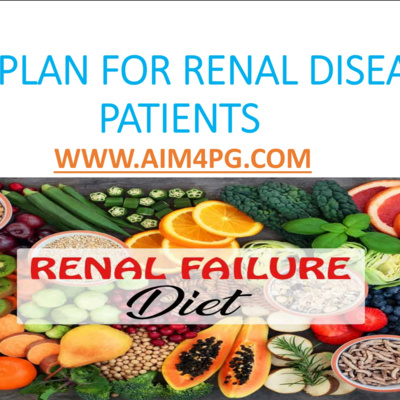 DIET PLAN FOR RENAL DISEASE PATIENTS