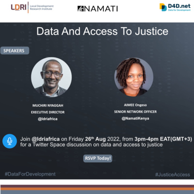 A Twitter Space Event: Data And Access To Justice