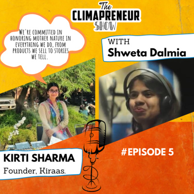 #05 Kirti Sharma, Founder Kiraas, MBBS student, a 21 year old Climapreneur |The Climapreneur Show| Episode 5