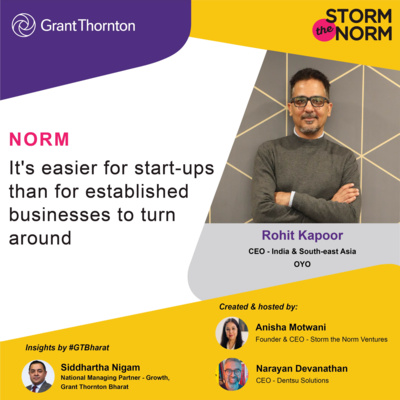 StormtheNorm #8 - It's easier for start-ups than for established businesses to turn around