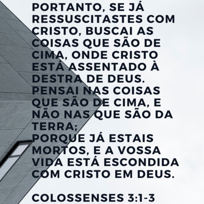 "Buscar e Pensar - 2 Verbos Conjugados Pelos Ressurretos Dentre os Mortos Espirituais".