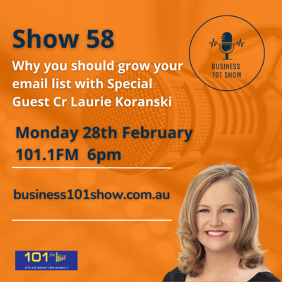 EP 58 - Why should you grow your email list now with special guest Cr Laurie Koranski