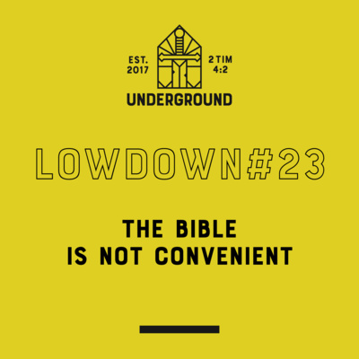 Lowdown #23: The Bible Is Not Convenient episode artwork