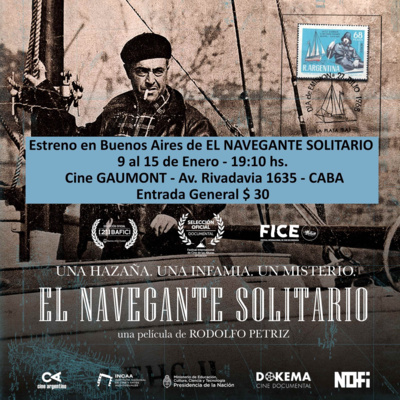 Rodolfo Petriz director y Ricardo Cufre El navegante solitario