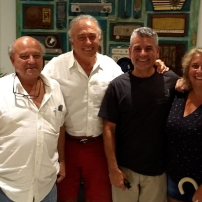 Julio Lavandeira, Miguel Padovani y Lobo Gianelli Velerias y el presidente del cpnlb