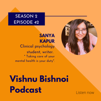 Take care of your mental health like your physical health with Sanya Kapur. 