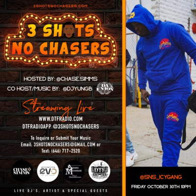 3SHOTSNOCHASERS INTERVIEW @SNS_ICYGANG LIL SNS CHASE SIMMS DJ YUNG B JBANGABEATS @DTFRADIO SPECIAL APPEARANCE BY @YOUNGTEF YOUNG TEF