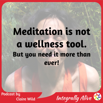 Meditation is not a wellness tool. But you need it more than ever!