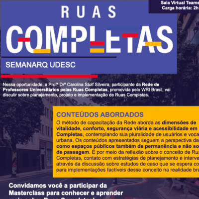 Citadinos em Debate em: RUAS COMPLETAS - FINAL