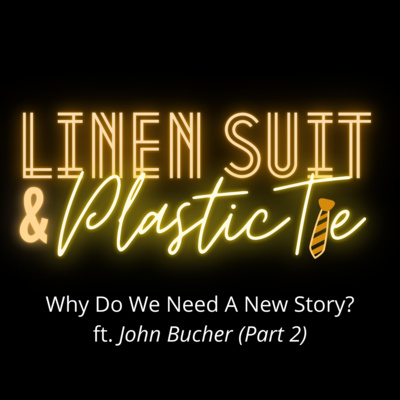 Linen Suit & Plastic Tie