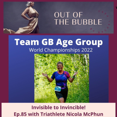 Ep.85 Out of the Bubble 'Invisible to Invincible' with triathlete Nicola McPhun episode artwork