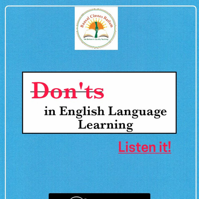 Don'ts in English Language Learning