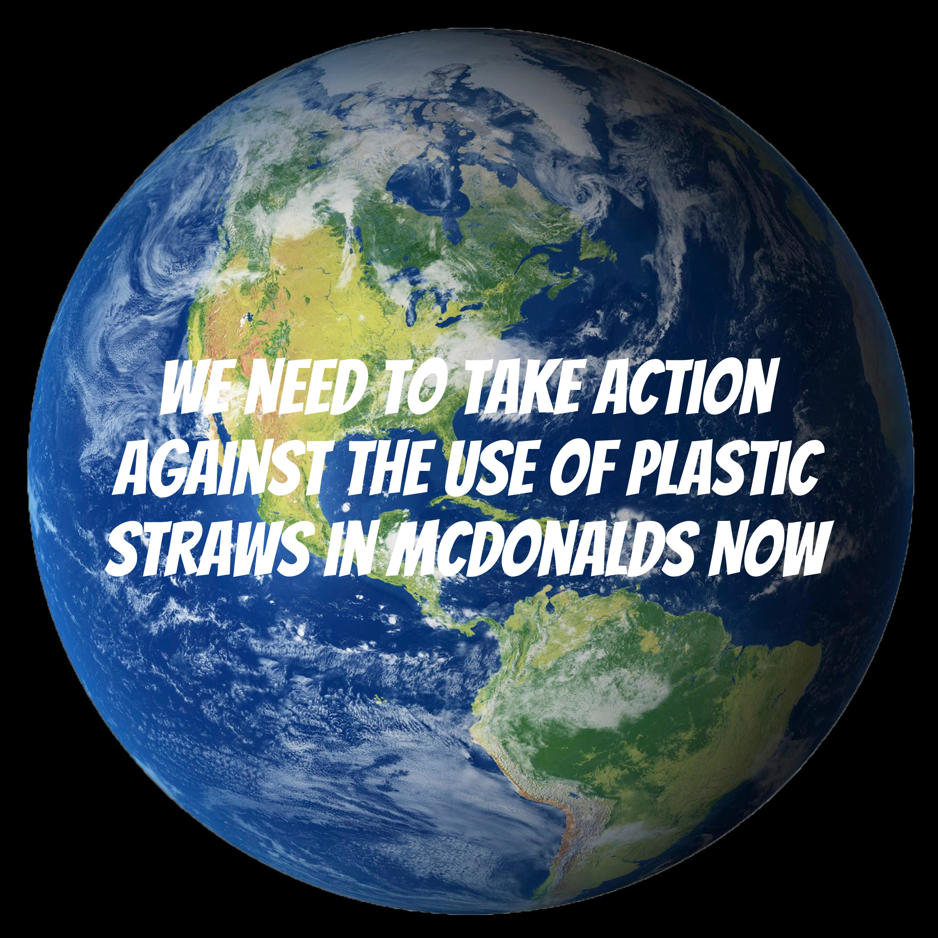 We need to take action against the use of plastic straws in McDonalds NOW