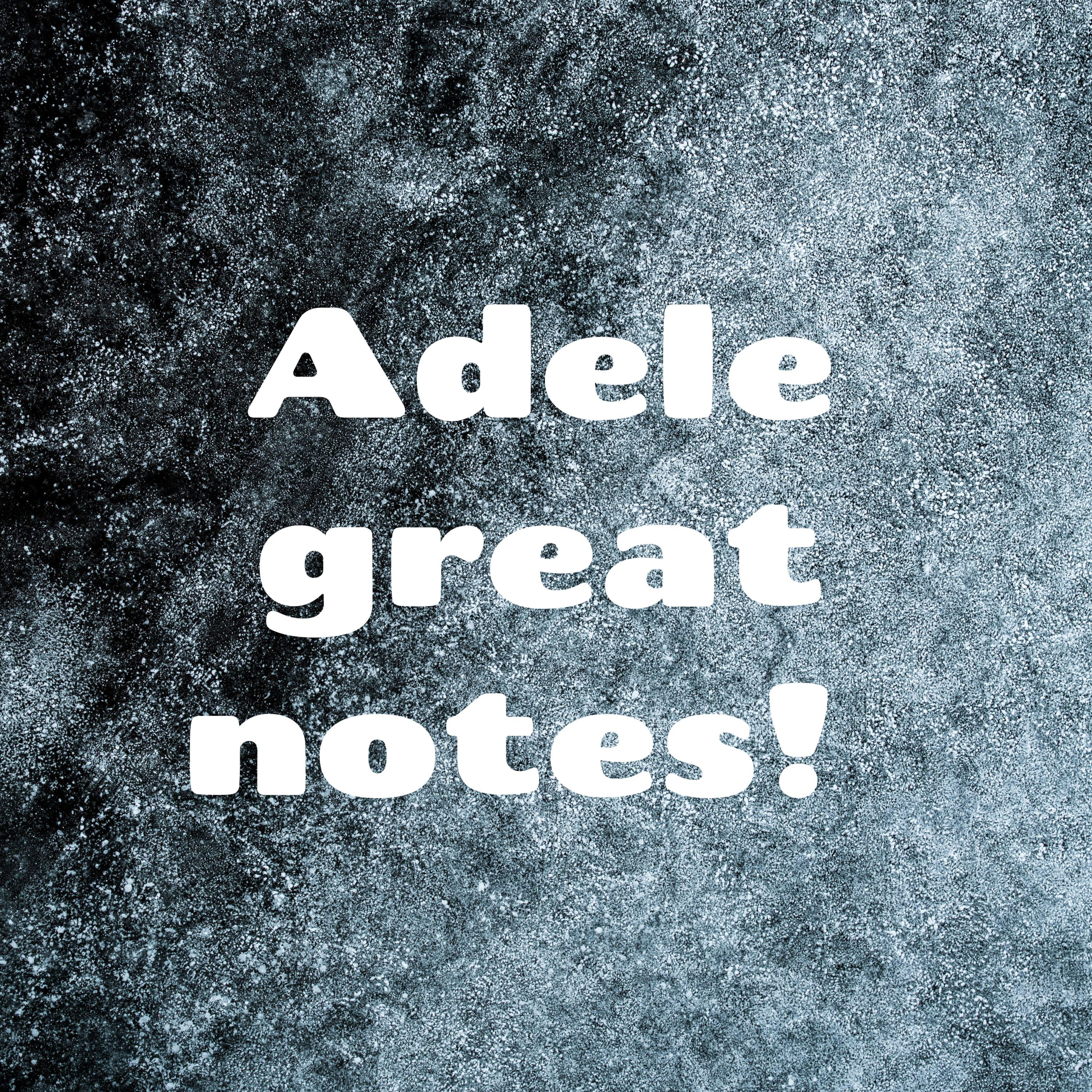 Adele great notes! 