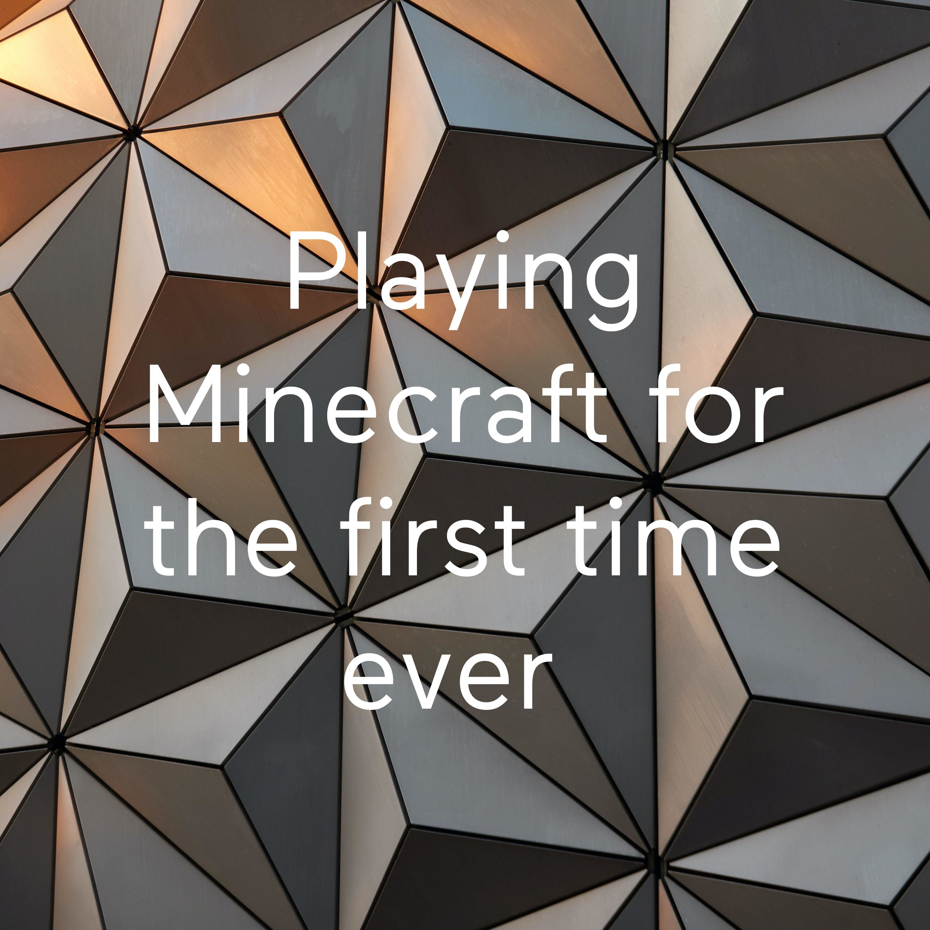 Playing Minecraft for the first time ever 