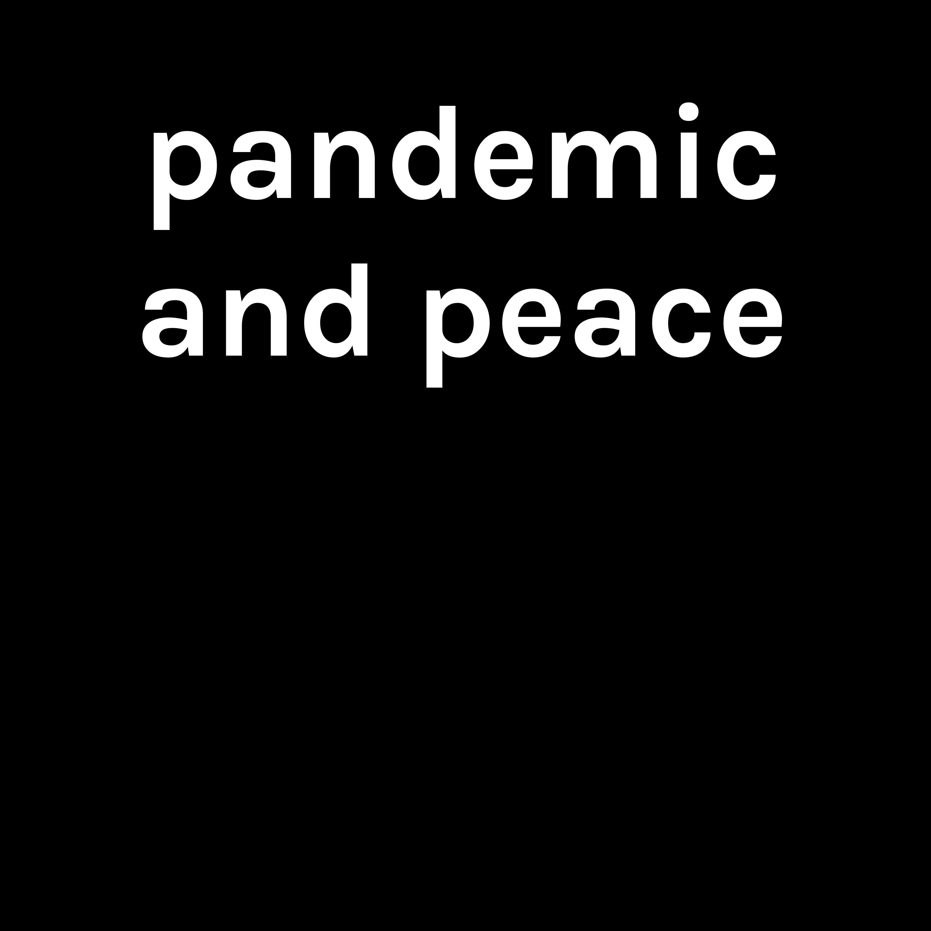 pandemic and peace